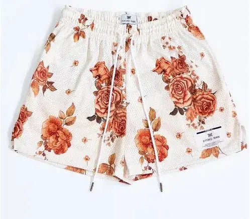 Oil Painting Style Mesh Shorts – Unisex Summer Sports & Training Wear