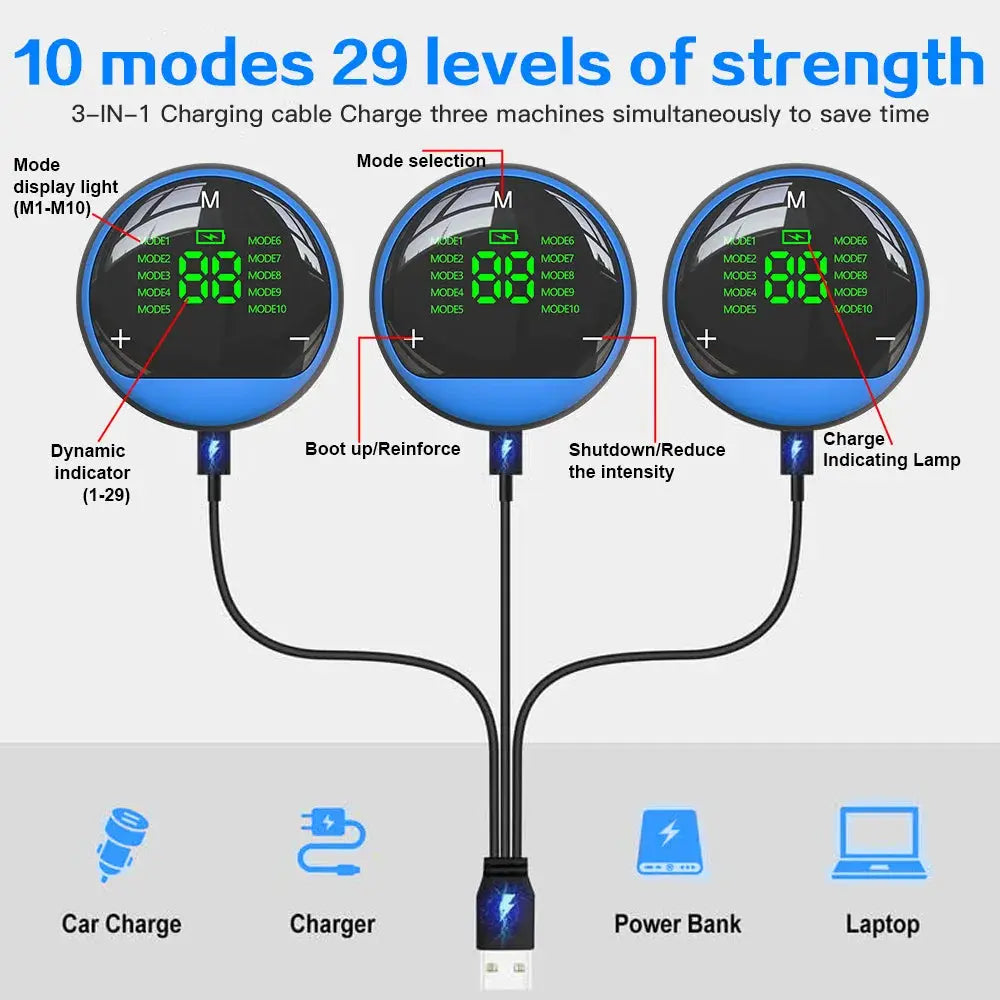 Smart EMS Fitness Belt – Rechargeable Abs Trainer with LED Display