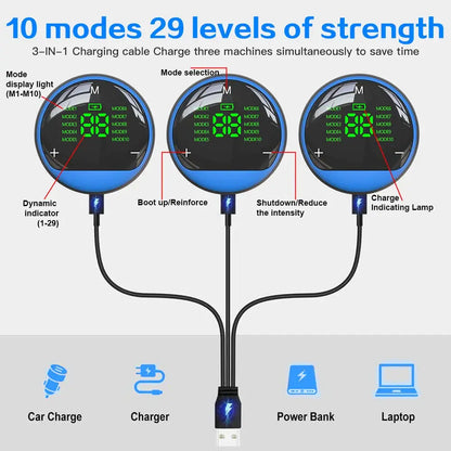 Smart EMS Fitness Belt – Rechargeable Abs Trainer with LED Display