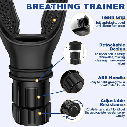 Adjustable Breathing Trainer – Lung Exerciser for Capacity & Strength
