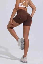 women's yoga shorts– High Waist Pocket Fitness Tights
