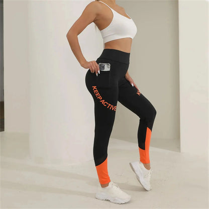 Women’s High Waist Patchwork Yoga Leggings