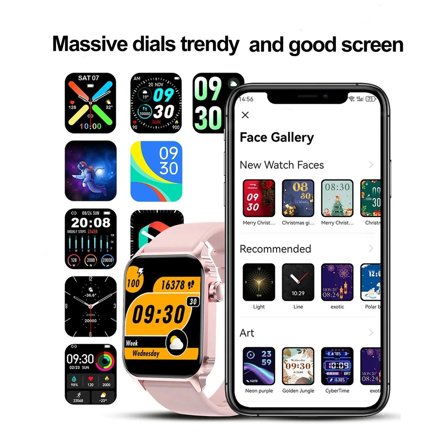 TG08 Smart Watch 1.85" with Call & Fitness Tracker