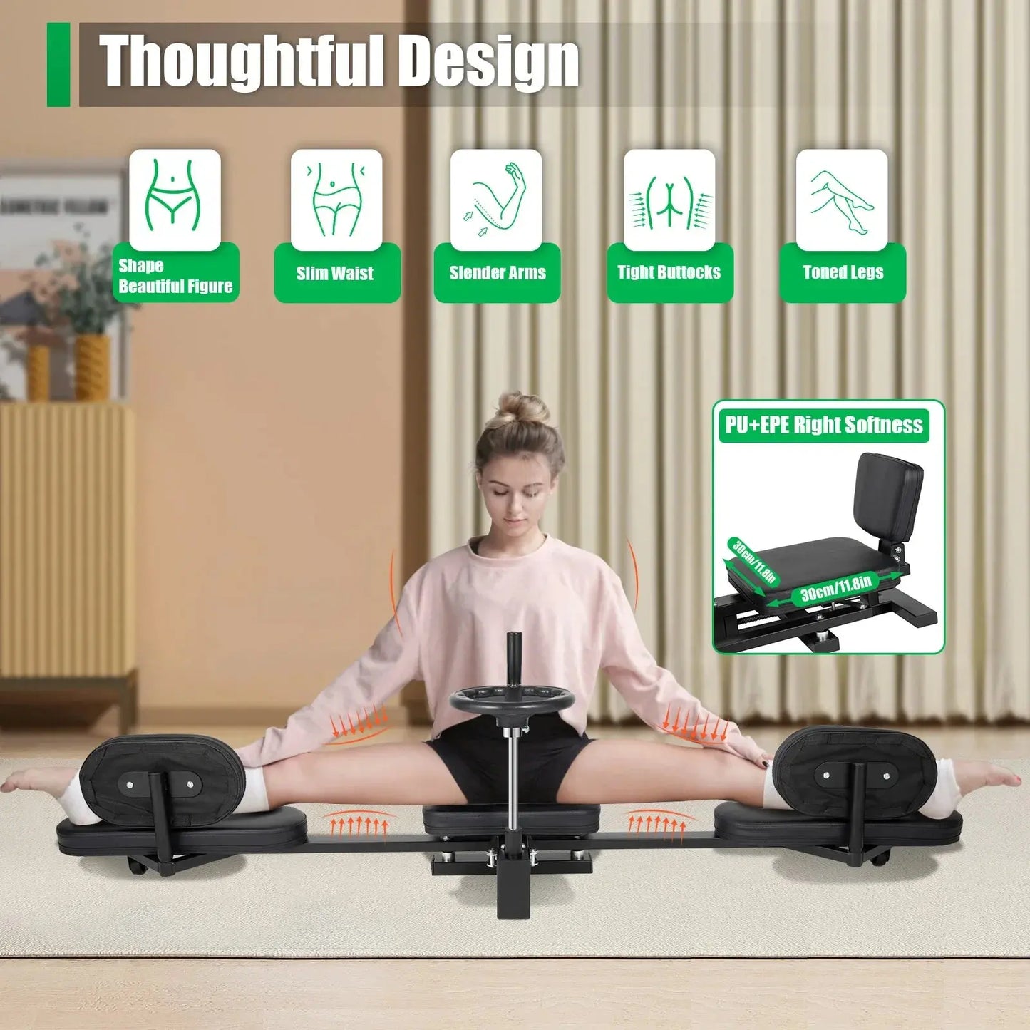 3-Bar Leg Stretching Machine – Heavy-Duty Flexibility Trainer (1.6m)