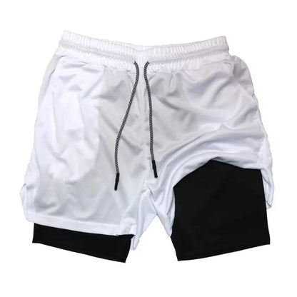Men’s 2-in-1 Fitness Shorts – Double Layer Gym & Running Wear
