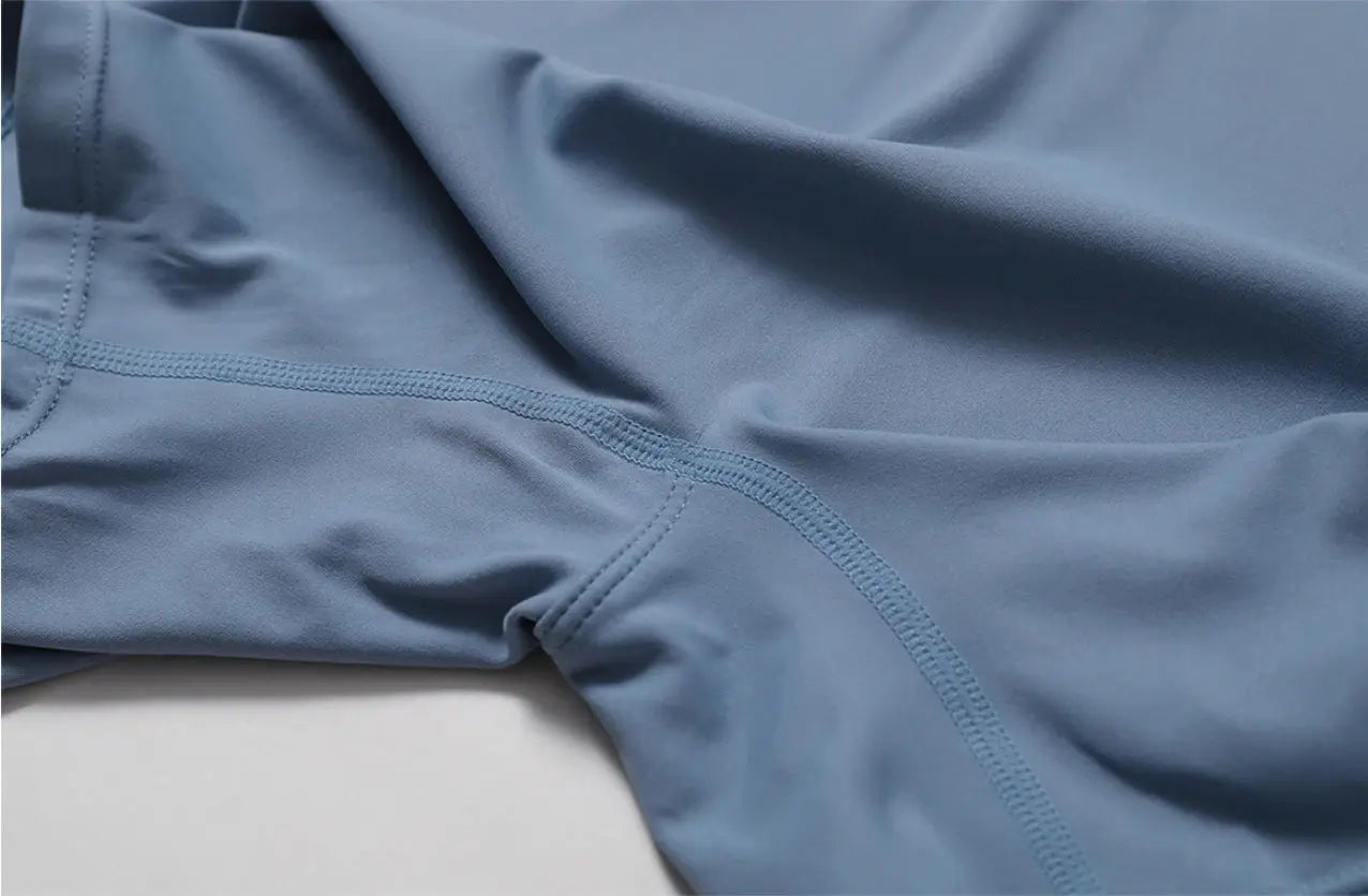 Nude One-Piece Yoga Jumpsuit – Short Sleeve, Zipper, Tight Fit