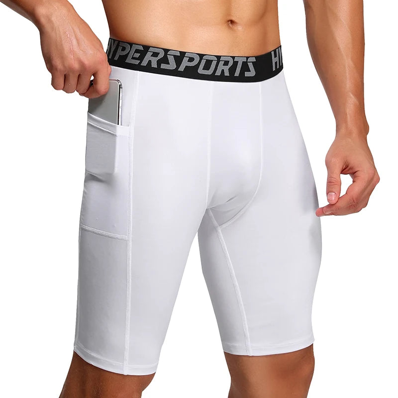 Men’s Compression Running Shorts – Quick-Dry Gym Tights