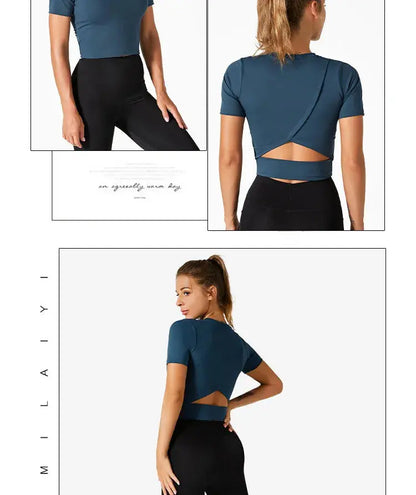 LEOSOXS Women’s Quick-Dry Sports T-Shirt – Breathable Gym & Yoga Top