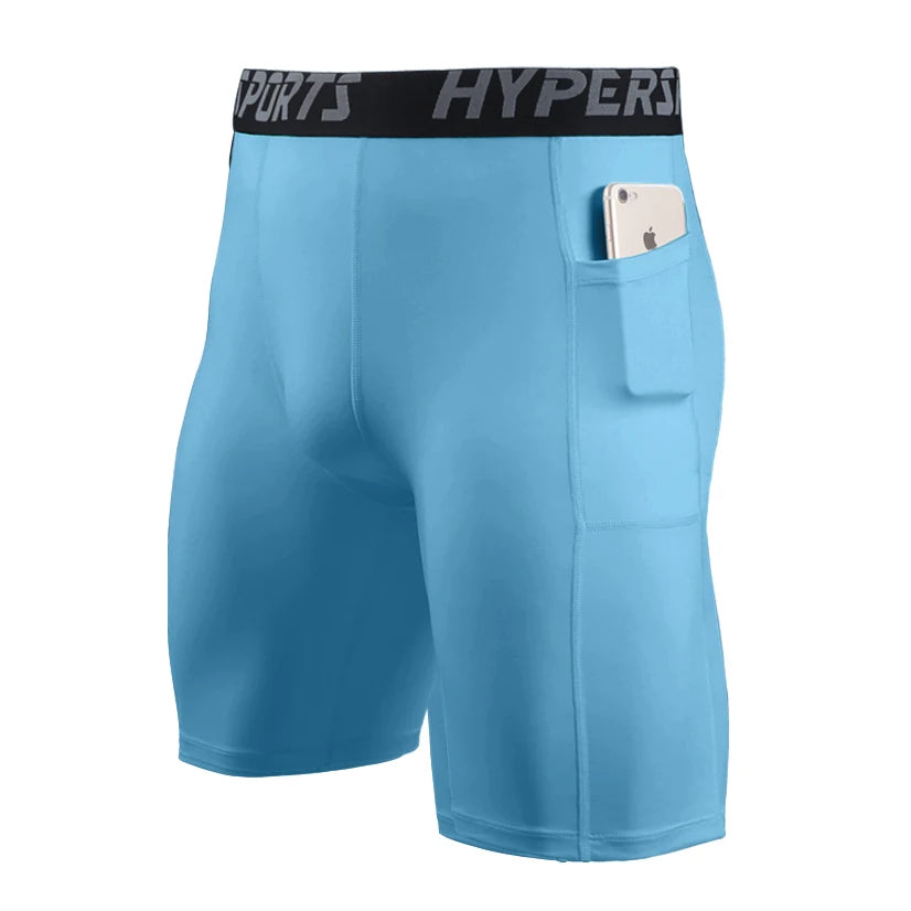 Men’s Compression Running Shorts – Quick-Dry Gym Tights
