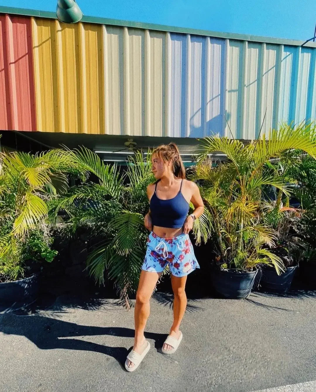 Oil Painting Style Mesh Shorts – Unisex Summer Sports & Training Wear