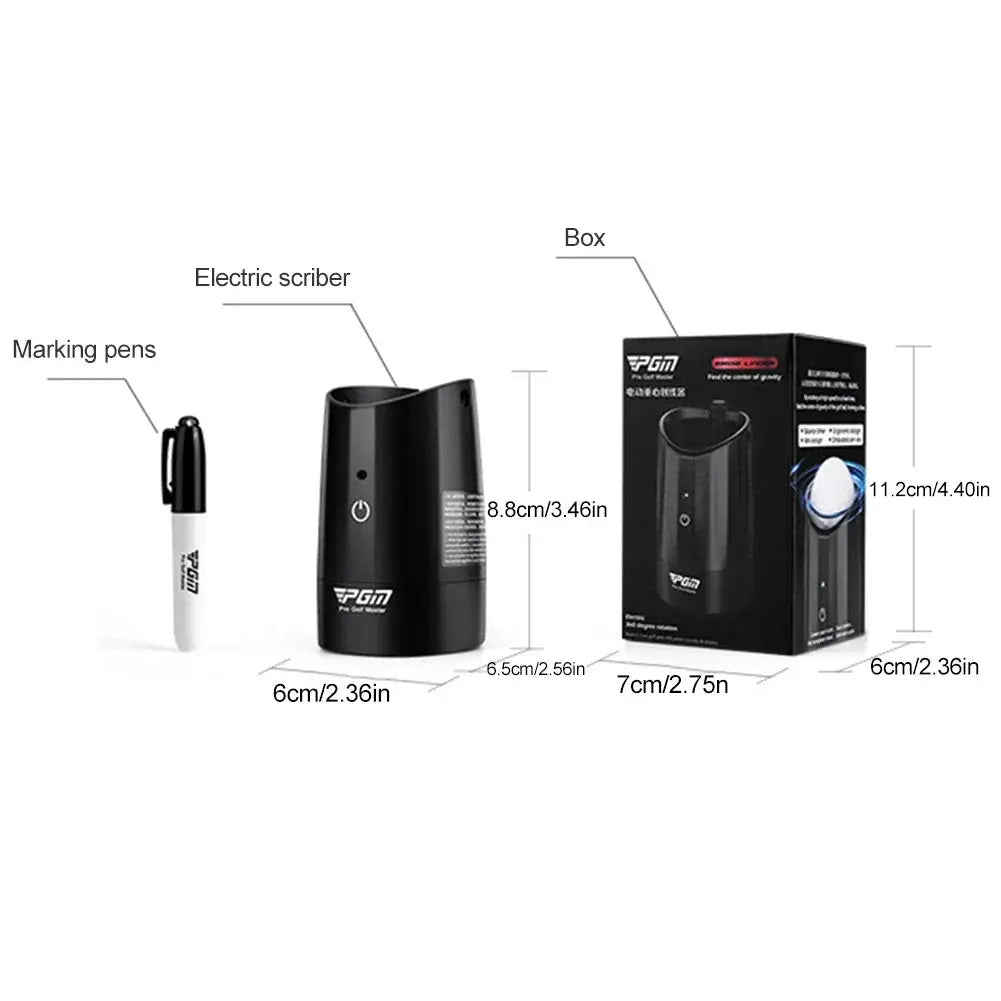 PGM Electric Golf Ball Liner – Alignment Marker & Gravity Center Finder PeakPursuitFitness