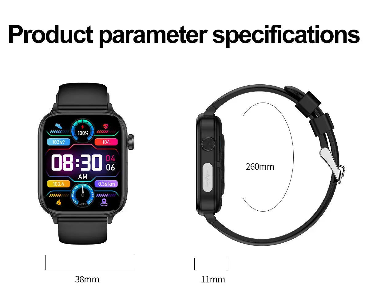 LIGE Smart Watch – ECG+PPG, Blood Lipid & Uric Acid Monitor, BT Call