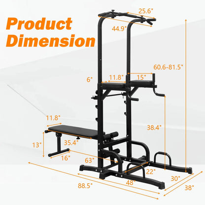 Pull-Up bar & Dip Bar Station – Heavy-Duty Home Gym Fitness Rack