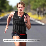 Adjustable Weighted Vest – 3/15/35kg Training Jacket for Running & Workouts