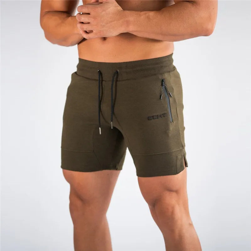 2024 Men’s Sports Shorts – Zip Pocket Fitness & Running Joggers
