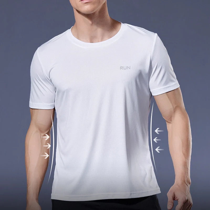 Men’s Quick-Dry Sports T-Shirt – Running, Soccer & Gym Compression Shirt
