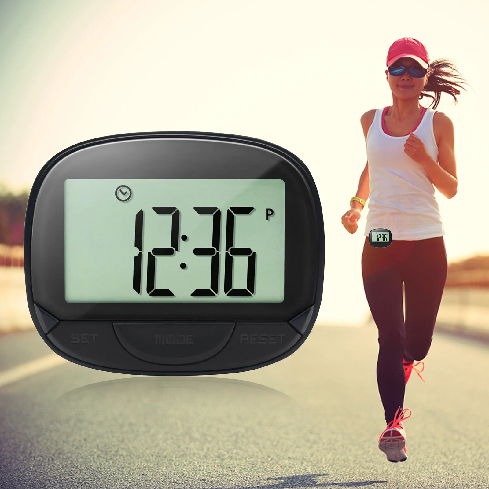 3D Pedometer with Clip – Multi-Function Step Counter & Fitness Tracker