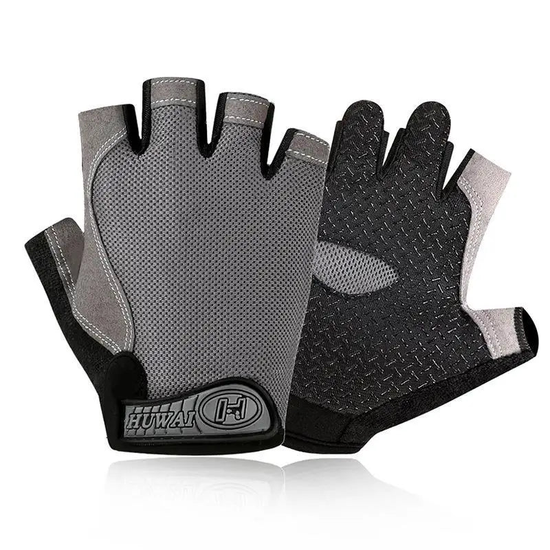 Anti-Slip Half Finger Gym Gloves – Breathable Workout & Cycling Gloves
