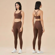 women's yoga sportswear– Fitness Leggings & Bra Top Outfit