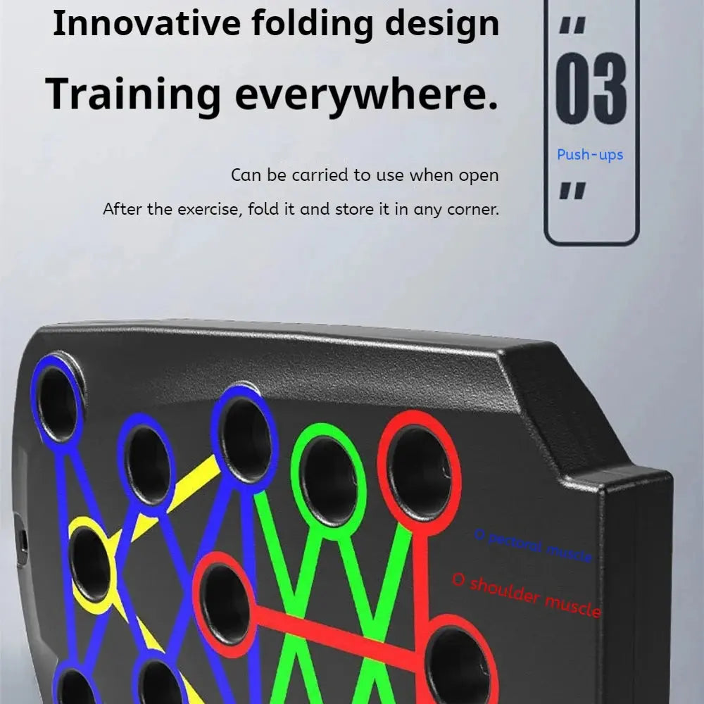 Foldable Push-Up Board – Portable Home Gym Chest & Core Trainer