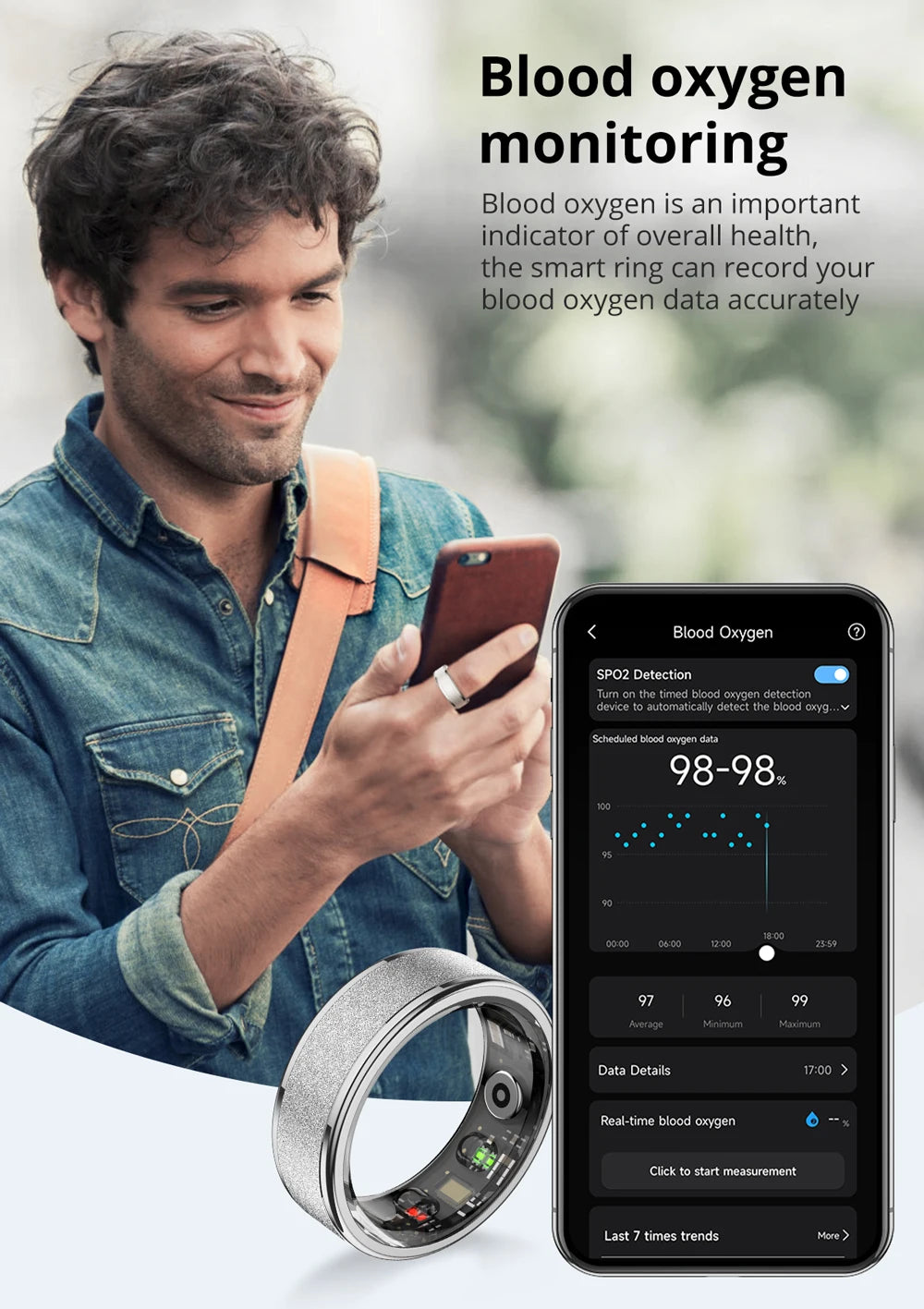 COLMI R10 Smart Ring – Health & Sleep Monitor with Charging Case
