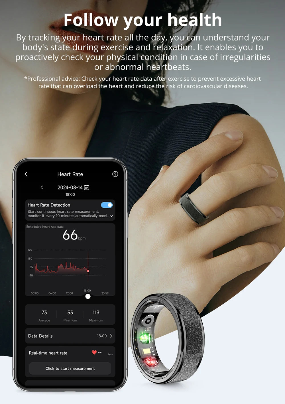 COLMI R10 Smart Ring – Health & Sleep Monitor with Charging Case