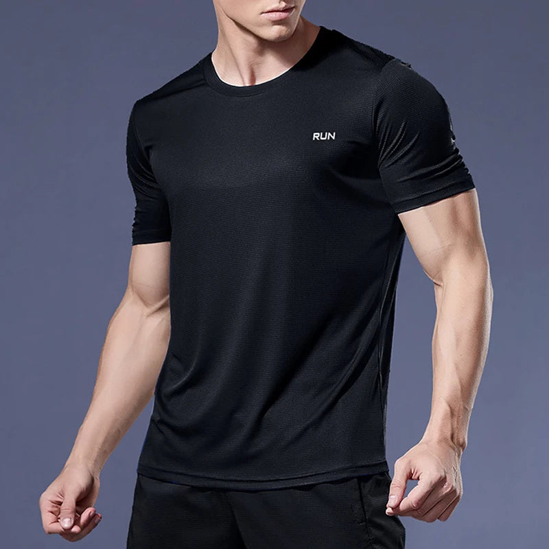 Men’s Quick-Dry Sports T-Shirt – Running, Soccer & Gym Compression Shirt