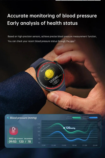 High-End Smart Watch – ECG/PPG, Laser Detection, BT Call, NFC