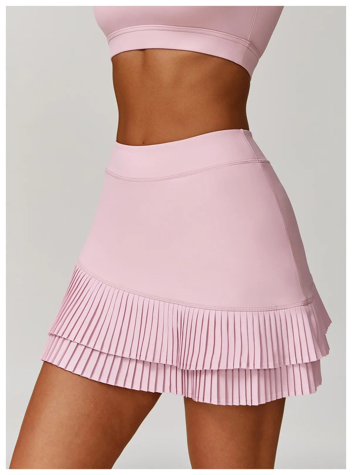 Women’s High Waist Pleated Tennis Skirt – Sports & Workout Skort with Shorts