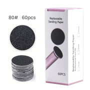 60pcs Sandpaper Discs for Electric Foot File – Callus & Dead Skin Remover