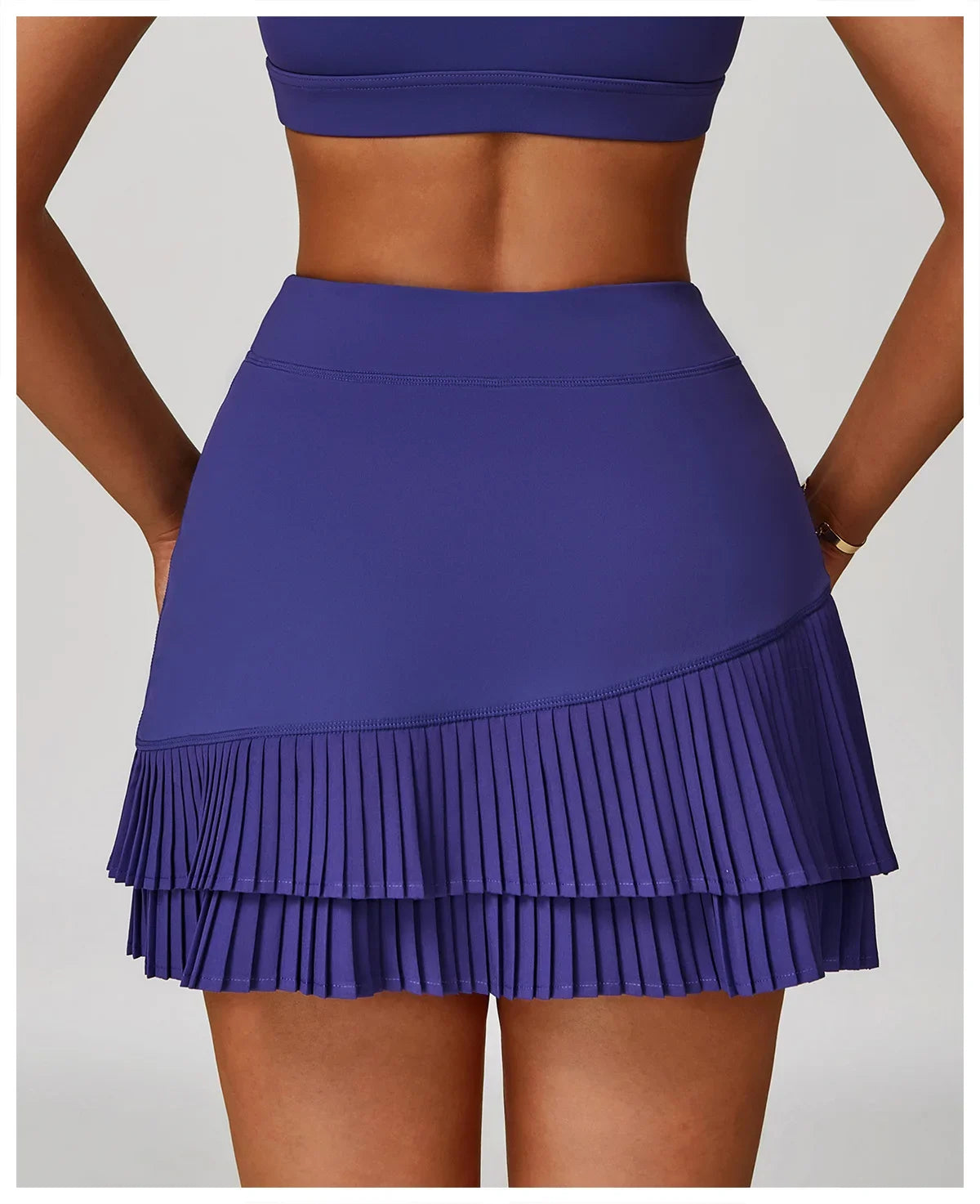 Women’s High Waist Pleated Tennis Skirt – Sports & Workout Skort with Shorts