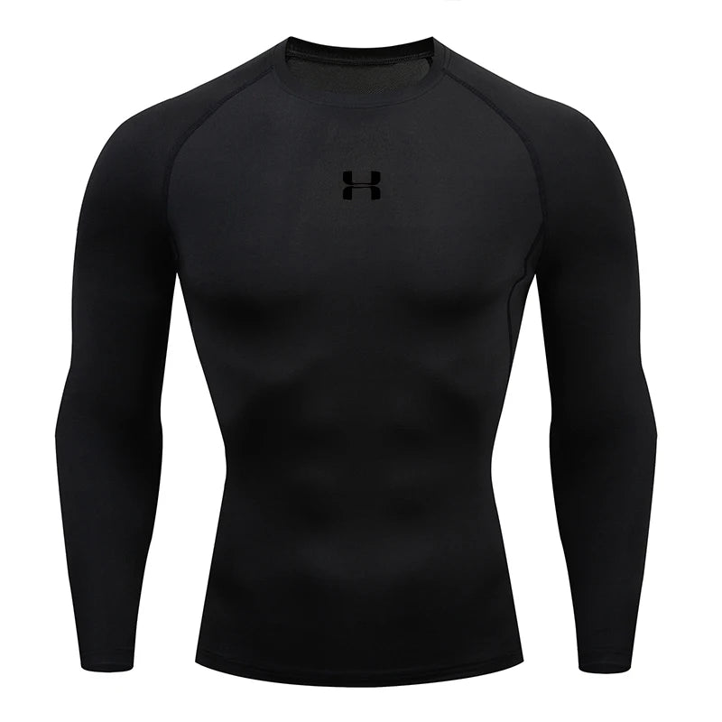 Men’s Long Sleeve Compression Shirt – Athletic Gym & Running Top