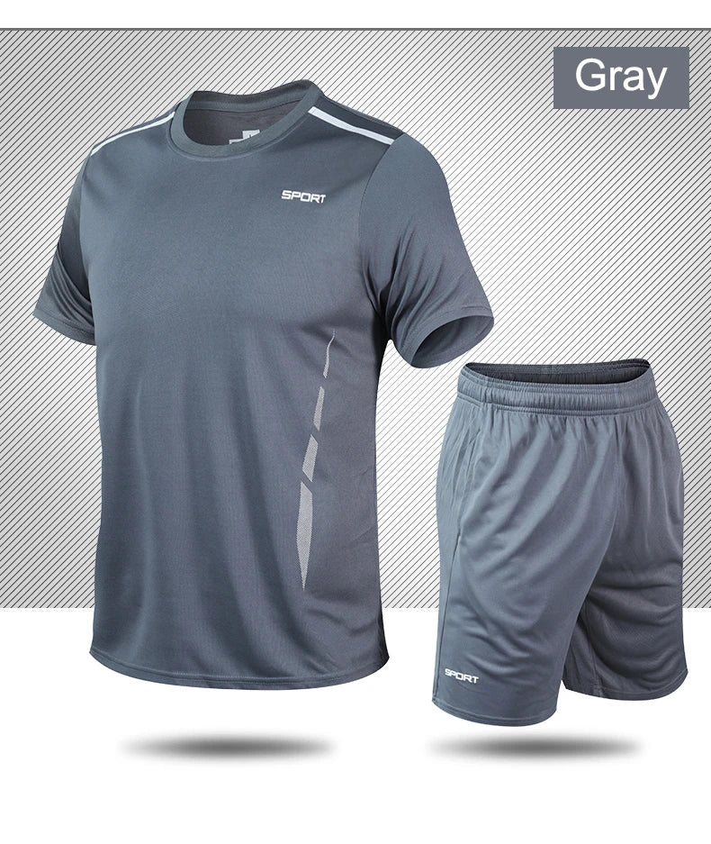 CHRLCK Men’s Quick-Dry Sports Set – Breathable Outdoor Fitness Outfit