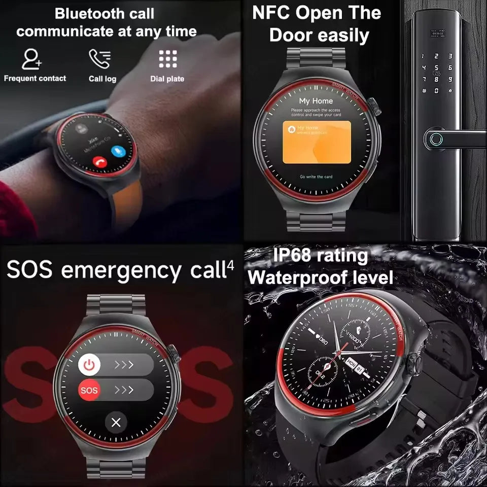 2025 High-End Smart Watch – ECG/PPG, Laser Detection, BT Call, NFC