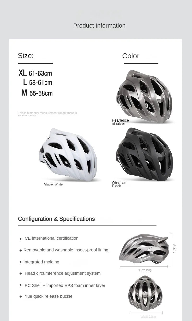 MOON Sports Bicycle Helmet – Lightweight PC+EPS Road Cycling Helmet