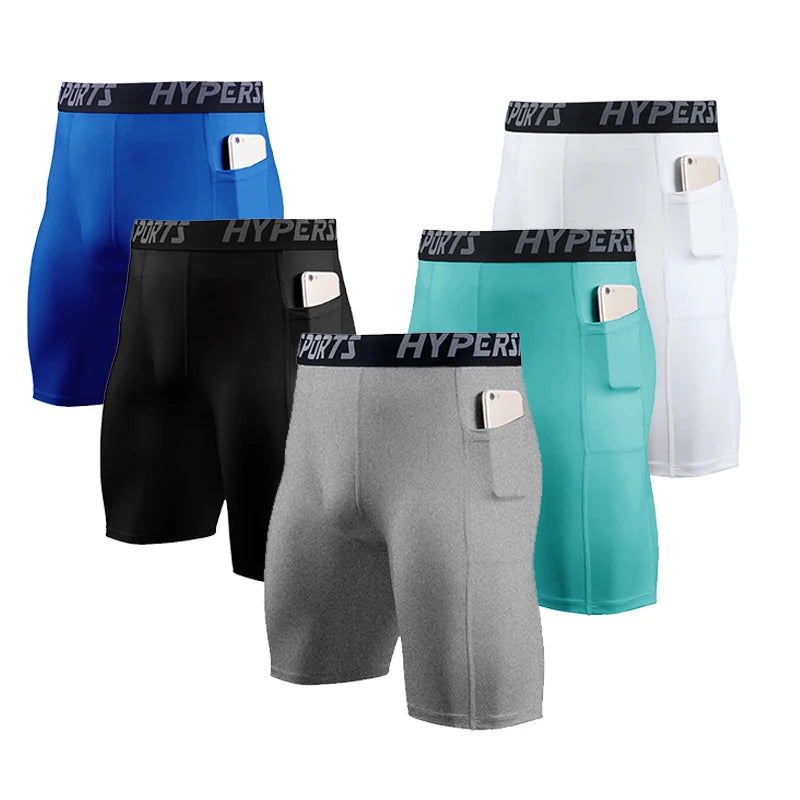 Men’s Compression Running Shorts – Quick-Dry Gym Tights