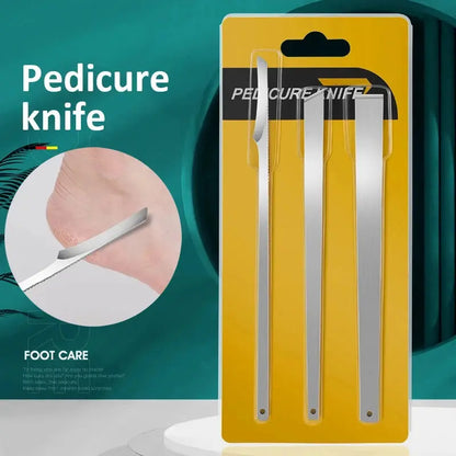 3-Piece Pedicure Knife Set – Professional Ingrown Toenail & Foot Care Kit