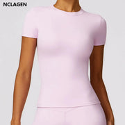 NCLAGEN women's sports t-shirt– Breathable Slim Fit Activewear Tee