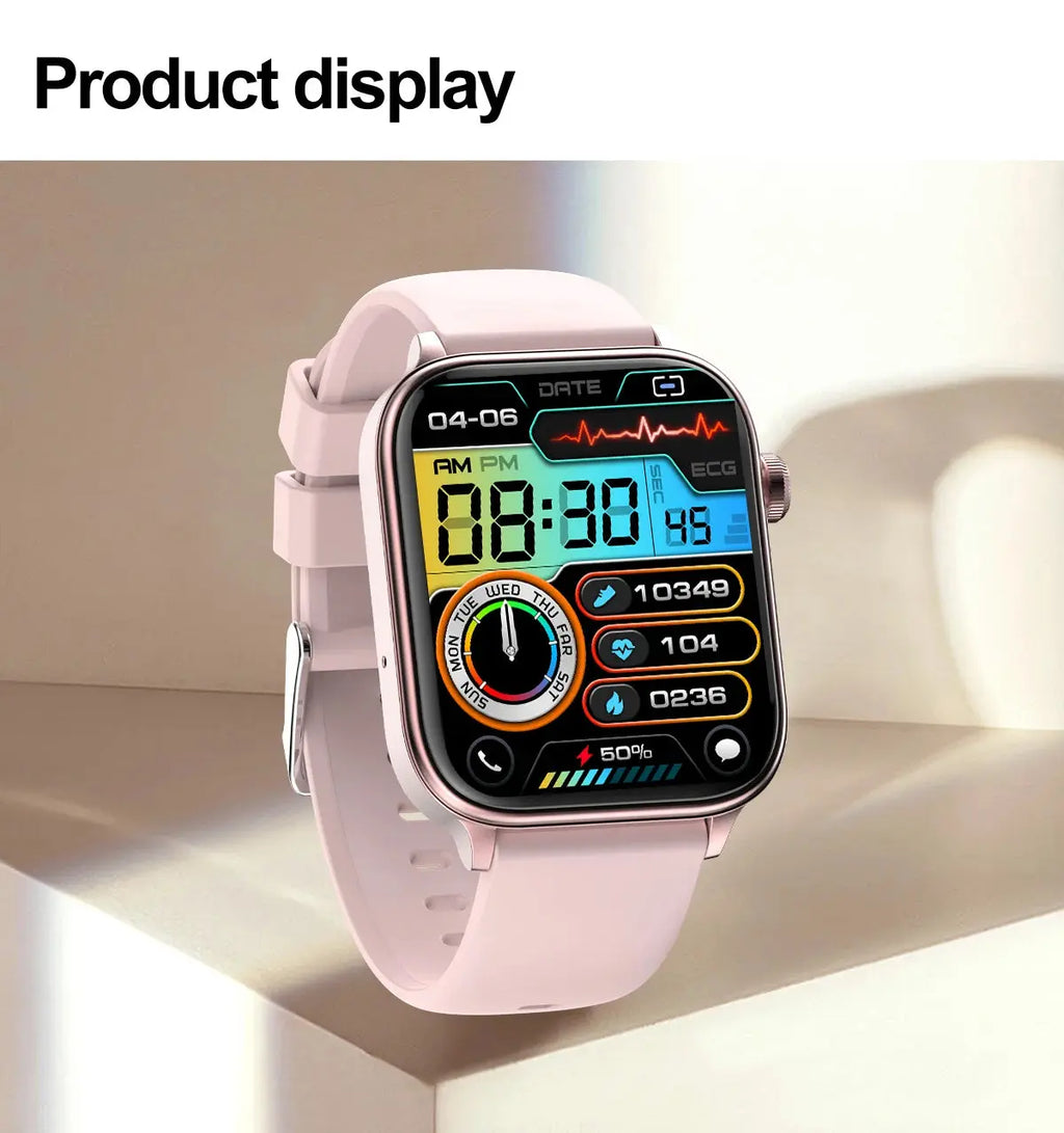 LIGE Smart Watch – ECG+PPG, Blood Lipid & Uric Acid Monitor, BT Call
