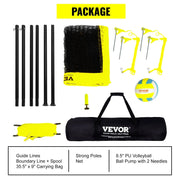VEVOR Outdoor Volleyball Net Set with Adjustable Poles