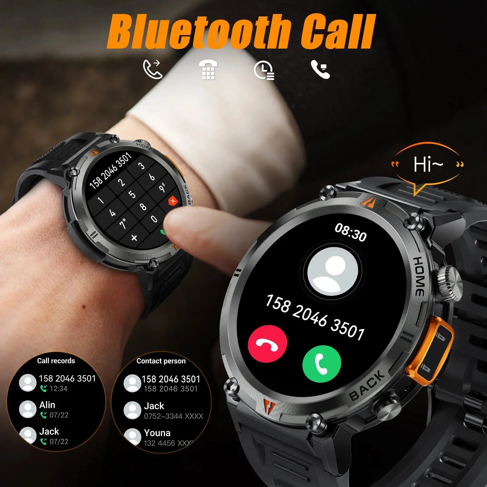 EIGIIS KE3 Smart Watch – Bluetooth Call, Health Monitor, Full Touchscreen PeakPursuitFitness