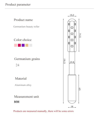 24-Germanium Face Roller – Acupoint Massage & Gua Sha Beauty Tool