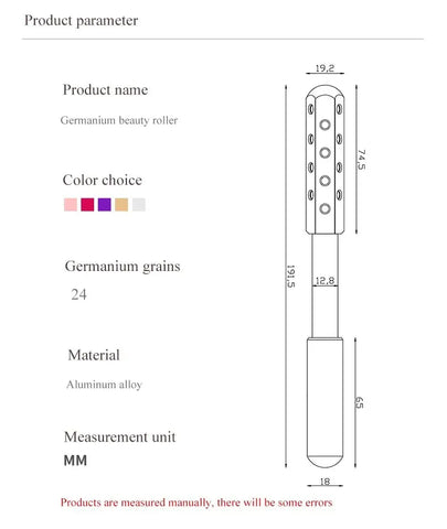 24-Germanium Face Roller – Acupoint Massage & Gua Sha Beauty Tool