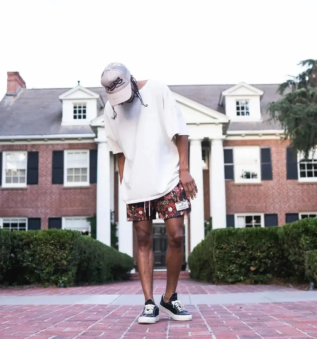 Oil Painting Style Mesh Shorts – Unisex Summer Sports & Training Wear