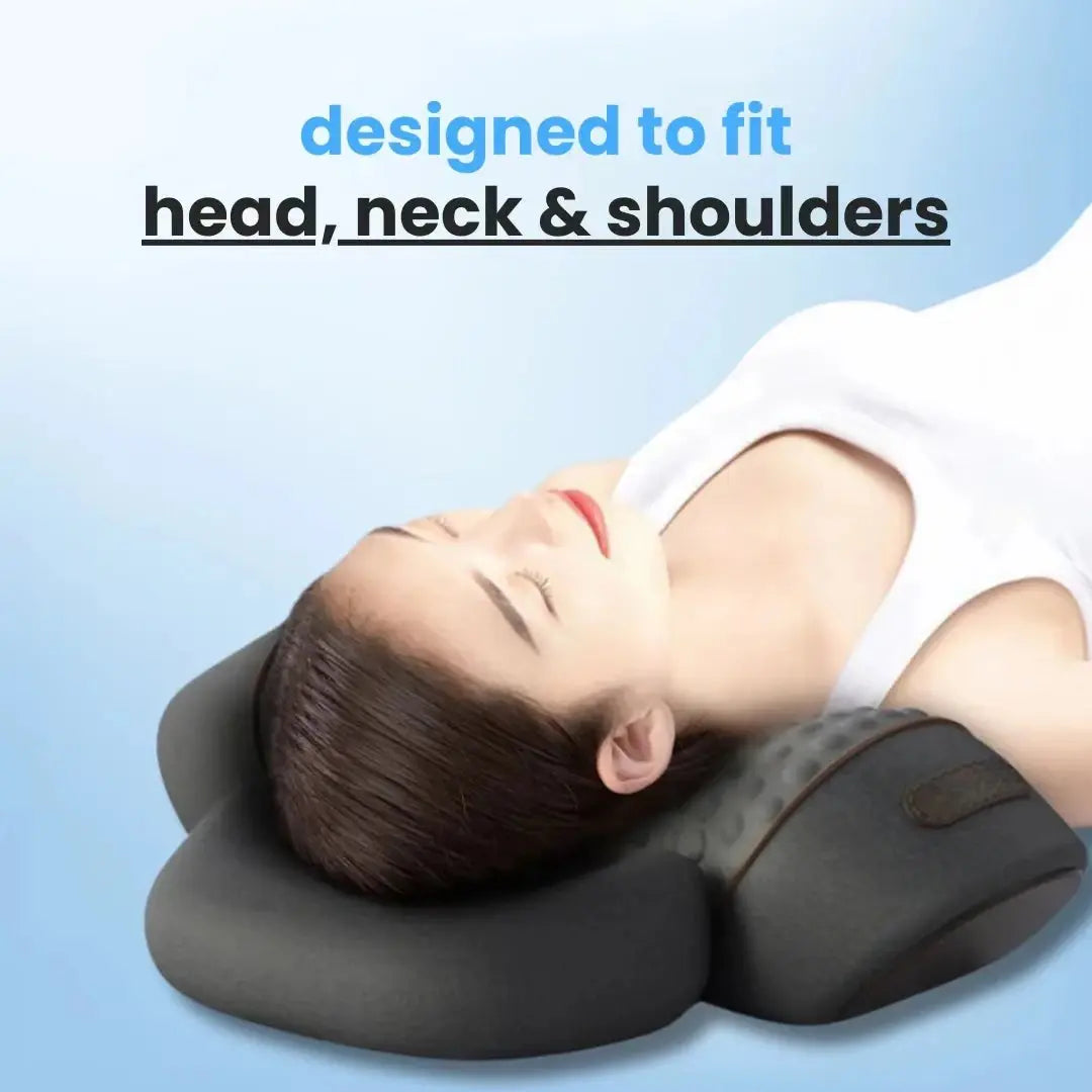 Soothe 3-in-1 Neck Massager Pillow – Heat, Vibration & Traction Support PeakPursuitFitness