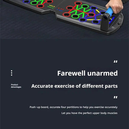 Foldable Push-Up Board – Portable Home Gym Chest & Core Trainer