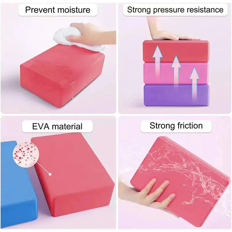 Yoga Blocks – EVA Foam Bricks for Pilates & Home Fitness