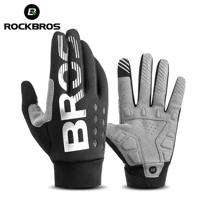 ROCKBROS glovesWaterproof Thermal Cycling Gloves – Touchscreen MTB & Motorcycle Gloves PeakPursuitFitness