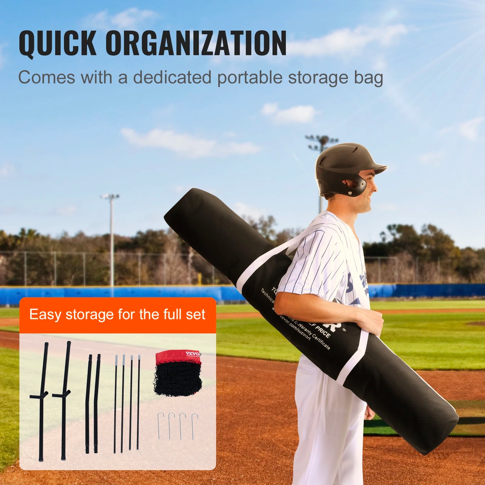 7x7ft Portable Baseball Practice Net