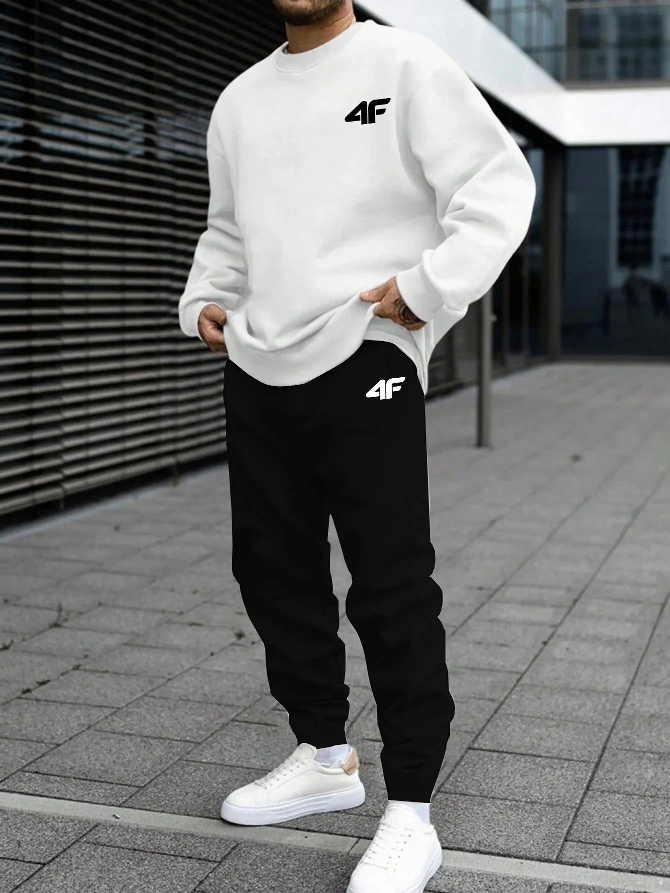 Men’s Sports Tracksuit Set – Long Sleeve Sweatshirt & Joggers